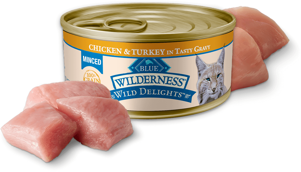 BLUE Buffalo Wilderness Wild Delights Minced Chicken And Turkey Recipe - Adult Cat